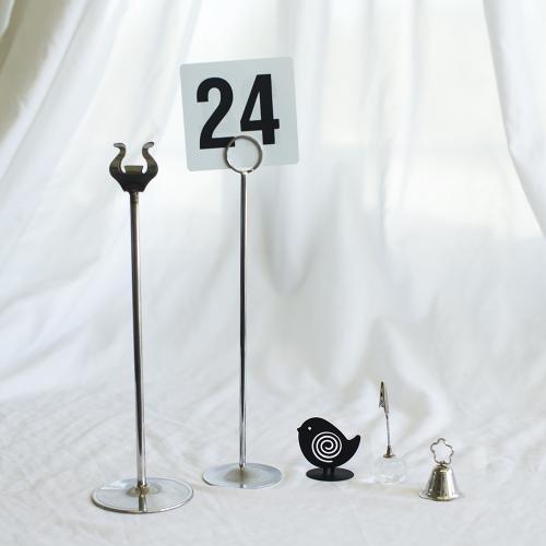 Chrome Table Card Stands - 32cm